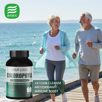 Capsules de Chlorophylle Végétaliennes Sans OGM au Chlorophylline Cuivre-Sodium pour la Détoxification des Odeurs Corporelles et la Santé de la Peau, Marque Privée OEM