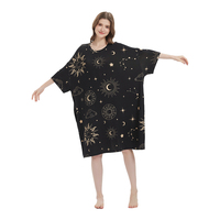 Usine en gros été doux Cool élastique écologique respirant surdimensionné longues femmes en vrac noir sommeil t-shirt avec poches
