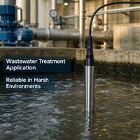 Sonde de mesure de l'oxygène dissous en ligne industrielle, numérique, RS485, compteur d'oxygène dissous pour le traitement des eaux usées et la surveillance de l'eau