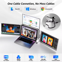 Moniteur portable Eimio 15,6 pouces 1080P FHD IPS, extension d'écran triple, support pliable USB-C, directement de l'usine OEM