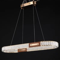 Lustre suspendu moderne et créatif, luminaire d'intérieur de luxe, anneau de cristal, éclairage LED en forme d'anneau pour plafond