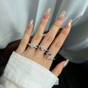 Dylam Special Design Fine Fashion Jewellery S925 <b>Silver</b> Rhodium Plated <b>Eternity</b> Band 5A Zirconia Heart Promise Engagement <b>Ring</b> - Product Image 2
