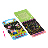 Papier à gratter magique arc-en-ciel de haute qualité pour loisirs créatifs, livre de dessin à gratter pour enfants, papier noir