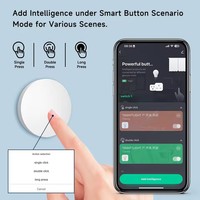 Le commutateur sans fil à bouton-poussoir intelligent Tuya Zigbee inclut la batterie télécommande commutateur de scénario d'automatisation fonctionne avec la passerelle Zigbee