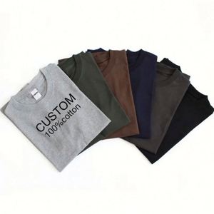 Design 220g Anti-Wrinkle O-Neck Designer Fitted Blank <b>T</b>-shirt Custom Logo 100% Cotton Relaxed Breathable <b>T</b> Shirt - Product Image 5