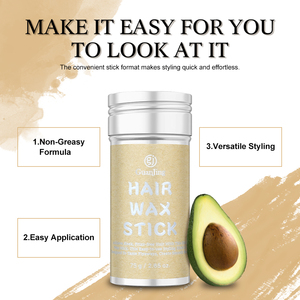 Bâton de cire pour cheveux Guanjing à la cire d'abeille, extrait d'huile d'avocat, non gras, nourrissant, lissant, soin et coiffage des cheveux, bâton de cire pour cheveux pour hommes et femmes - Product Image 2