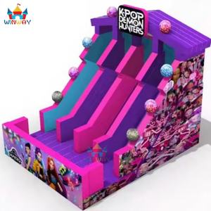 Nouveau design - Château gonflable commercial K-POP style Demon Hunters avec toboggan combiné, en PVC, 5x5 mètres, installation facile - Product Image 6