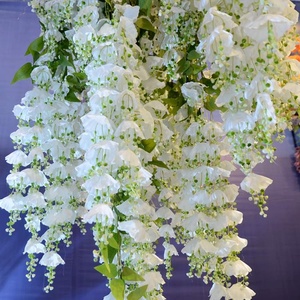 Flor artificial colgante de 3 ramas, flores de alta calidad para Arreglo de floristería, decoración de boda y boda en el bosque, pagoda - Product Image 1