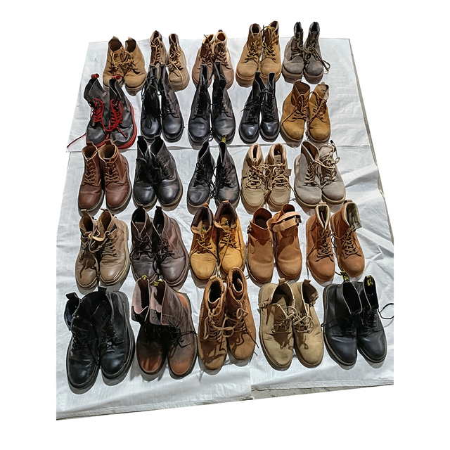 Wholesale Used  British Genuine Leather Martin Boots Second Hand Climbing Boot Casual Leather Boots for Men