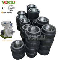 Moulin à granulés de bois biomasse automatique YONGLI avec rouleaux d'alimentation, dureté HRC54-60, production de 1000-5000 kg/h, pour usage domestique et agricole, pour balles de riz et herbe