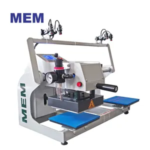 TQ 1515 pneumatic dual heat press 15 cm logo heat press machine for brand clothes