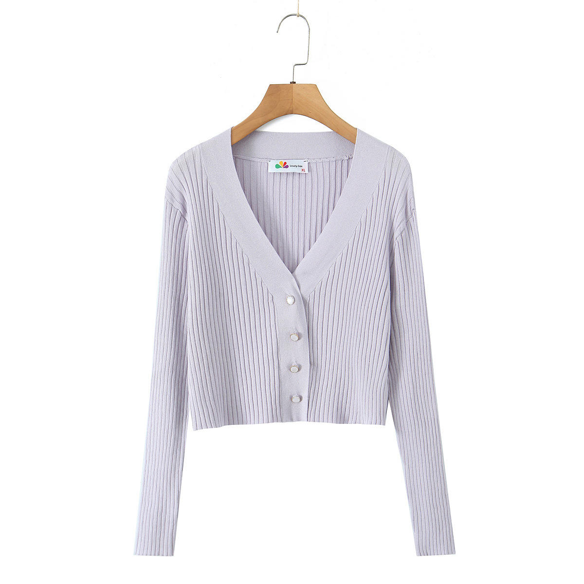 เสื้อคาร์ดิแกนสีม่วง