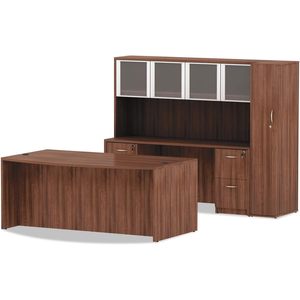Bureau moderne en noyer de la série Alera Valencia, avec façade en arc, 71'' x 41,38'' x 29,63'', un bureau élégant - Product Image 5