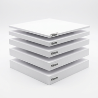 Feuille de mousse PVC ignifuge blanche 3mm/5mm/8mm avec service de découpe pour la décoration intérieure et la signalétique