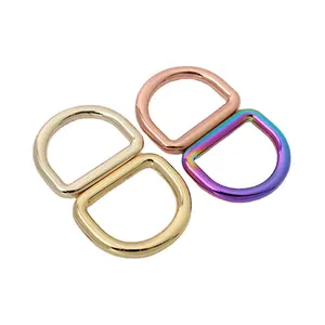 Nolvo העולם 6 צבעים 25mm 1 באיכות טובה מתכת התאמת אבזם מרותך עגול מתכת D טבעת