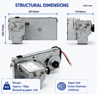 Imprimante d'étiquettes thermiques MS-LP312 80MM avec rembobinage automatique du rouleau, 203dpi, pour codes-barres, codes QR, autocollants et étiquettes d'expédition, OEM/ODM