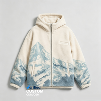 Blouson polaire surdimensionné grande taille OEM en gros, impression DTG Kornit, streetwear, fournisseur de vêtements Y2K, coupe-vent