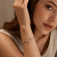 Gelang Perak Sterling 925 Lapis Rhodium Custom Mylove, Berhiaskan CZ Micro Pave, Huruf Alfabet Arab, Dapat Disesuaikan, Grosir