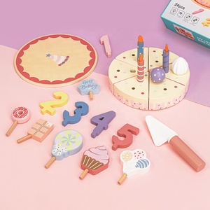 StarQmi Ensemble <span class=keywords><strong>de</strong></span> <span class=keywords><strong>jeu</strong></span> en bois Gâteau <span class=keywords><strong>d</strong></span>'<span class=keywords><strong>anniversaire</strong></span> pour enfants, Jouet Montessori <span class=keywords><strong>de</strong></span> simulation <span class=keywords><strong>de</strong></span> <span class=keywords><strong>jeu</strong></span> <span class=keywords><strong>de</strong></span> rôle, <span class=keywords><strong>Jeu</strong></span> parent-enfant, <span class=keywords><strong>D</strong></span>écoupe et partage amusants pour les tout-petits - Product Image 3