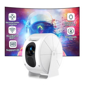 Tripsky Thông Minh Xách Tay <span class=keywords><strong>Projector</strong></span> - <span class=keywords><strong>Android</strong></span> 13 Dual Wifi LCD Video Thông Minh Máy Chiếu Cho Rạp Chiếu Phim Gia Đình 4K Máy Chiếu Mini - Product Image 1