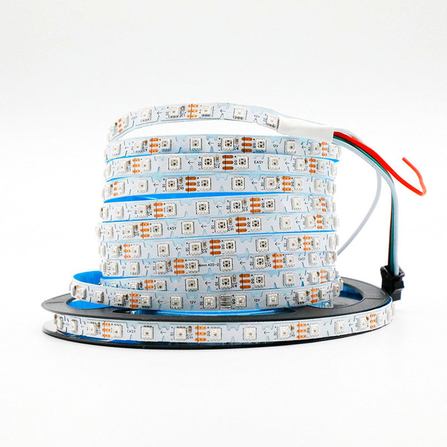 WS2812 Addressable Digital Pixel Magic Strip Light DC5V 6mm 60LEDs/meter SPI RGB IC Remote Control Dimmable Led Strip