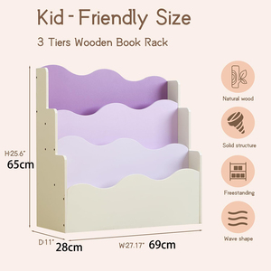 Étagère Montessori pour enfants, organisateur de livres orienté vers l'avant, étagère d'angle, bibliothèque pour enfants et tout-petits - Product Image 3