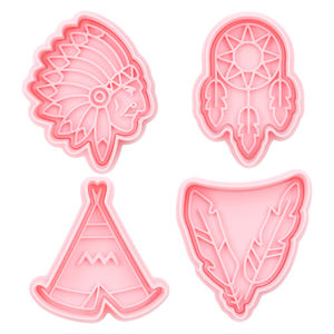 原始部落3D卡通首席饼干模具DIY动画印刷蛋糕烘焙糕点工具系列 - Product Image 1