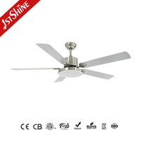 Ventilateur de plafond silencieux 1stshine de 58 pouces avec lumière LED à intensité variable, moteur DC, faible bruit, télécommande, décoratif, moderne