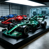 Escultura de Fibra de Vidrio de Coche de Carreras de Fórmula Uno de Simulación, Adorno para Pabellón de Motor y Espacio Moderno, Estatua de Resina a Escala 1:1 F1
