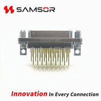 Connecteur Micro-D série J30J à coque métallique MIL-DTL-83513, connecteur mâle PCB à angle droit J30J-37TJW