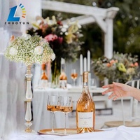 Haute qualité moderne à la main Table de fête de mariage pièce maîtresse Transparent acrylique fleur Stand Vase usine directe
