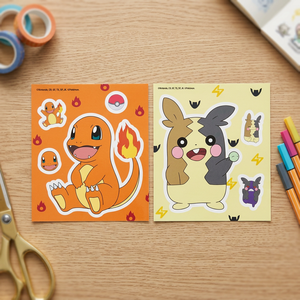 Kit de stickers de peinture diamant DIY pour anime, 2 feuilles, Charmander Morpeko, strass 5D coréens, décoration cubique autocollante pour enfants - Product Image 2
