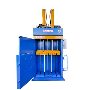 Vertical double cylinder waste paper baling waste plastics press hydraulic baler machine with safety interlock