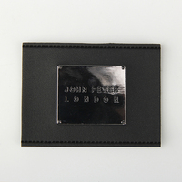 Étiquette en cuir personnalisée avec logo, badge pour vêtements et veste jean, patch en cuir 2 pièces