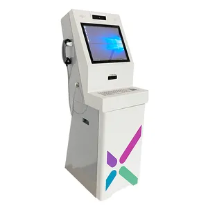 2023 New Custom Interactive Self Service Bank Telecom Card Dispensing Kiosk with Metal Keyboard Mobile Telephone