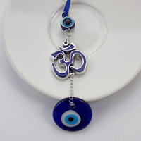 Pendentif de voiture en verre bleu œil porte-bonheur, décoration en gros
