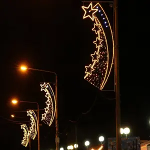 Hot Sale Weihnachts stange Straßen dekoration führte 2d Motiv Licht