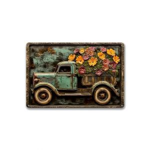 Plaque murale en métal étamé 3D gaufré style vintage – Décoration de Noël artisanale pour la décoration murale de la Man Cave - Product Image 1