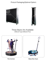 Plateforme Photo 360 Portable MWE 115cm pour 4-6 Personnes – Machine Photobooth Rotative à 360 Degrés avec Caméra à Prise de Vue Lente – Offre Spéciale