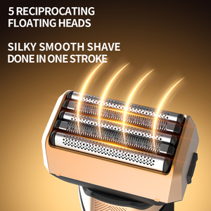 เครื่องโกนหนวดไฟฟ้า KEMEI รุ่น Km-t425 แบตเตอรี่ 1200mAh คุณภาพสูงสำหรับผู้ชาย กำลังไฟ 5 วัตต์ ปรับความเร็วได้ 7500 รอบต่อนาที ใบมีด 5 ใบ กันน้ำระดับ IPX7 สำหรับโกนขนบนใบหน้า - Product Image 5