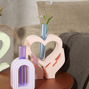 Nueva llegada tendencia molde de silicona tubo de ensayo jarrón amor arco hidropónico tanque planta flor soporte para manualidades DIY decoración del hogar - Product Image 2
