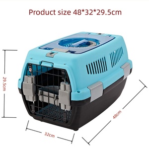Sac de transport pliable de luxe classique pour chat en plastique avec bouton-pression, étanche et portable pour les voyages en avion - Product Image 2