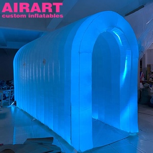Trắng Chống Cháy Vải Ánh Sáng <span class=keywords><strong>Inflatable</strong></span> Đường Hầm Với Dải Dẫn Cho Câu Lạc Bộ Đêm Trang Trí - Product Image 4