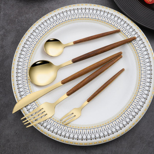 Ensemble de couverts en acier inoxydable de style portugais, couteau à steak à long manche, fourchette, cuillère, kit moderne de fourchettes à pâtes, dessert et thé - Product Image 2