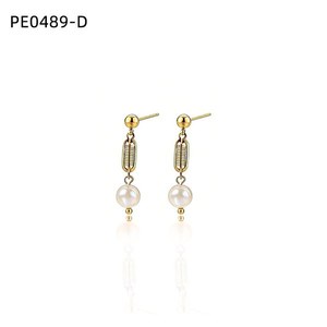 ต่างหูแฟชั่น DE PERLAS PE0489 สำหรับผู้หญิง เครื่องประดับคุณภาพสูง - Product Image 2
