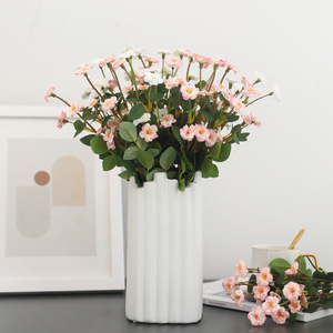 Puff Rose <b>Artificial</b> Flower <b>Bouquet</b> Small Roses Plastic Silk Flowers High Simulation Wedding Home Decoration - Product Image 2