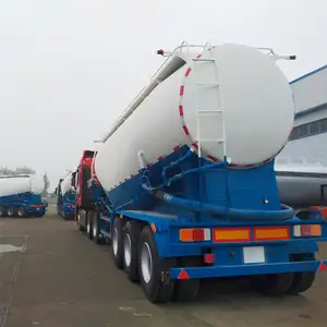 Semi-remorque en acier à 3 essieux pour le transport de farine en poudre de remorques de camions à vendre