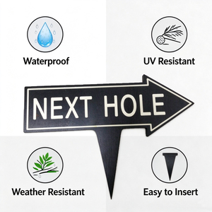 <span class=keywords><strong>FootGolf</strong></span>-Platz Richtungsanzeige „NEXT TEE NEXT HOLE“ Rasenschild für den Außenbereich, wasserdichter Golfplatz-Führungsmarker mit Erdspieß - Product Image 4