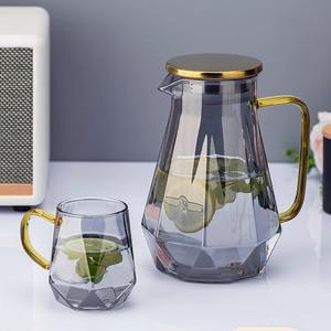 Jarra de agua fría Home Diamond, juego de tetera de vidrio de borosilicato de alta resistencia a la temperatura. - Product Image 3