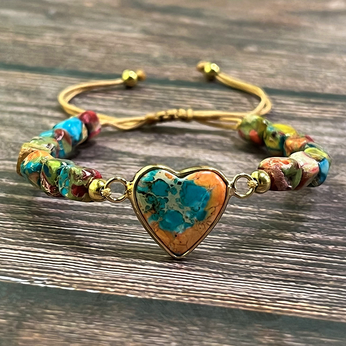 Rainbow Imperial Stone Beads Bracelet